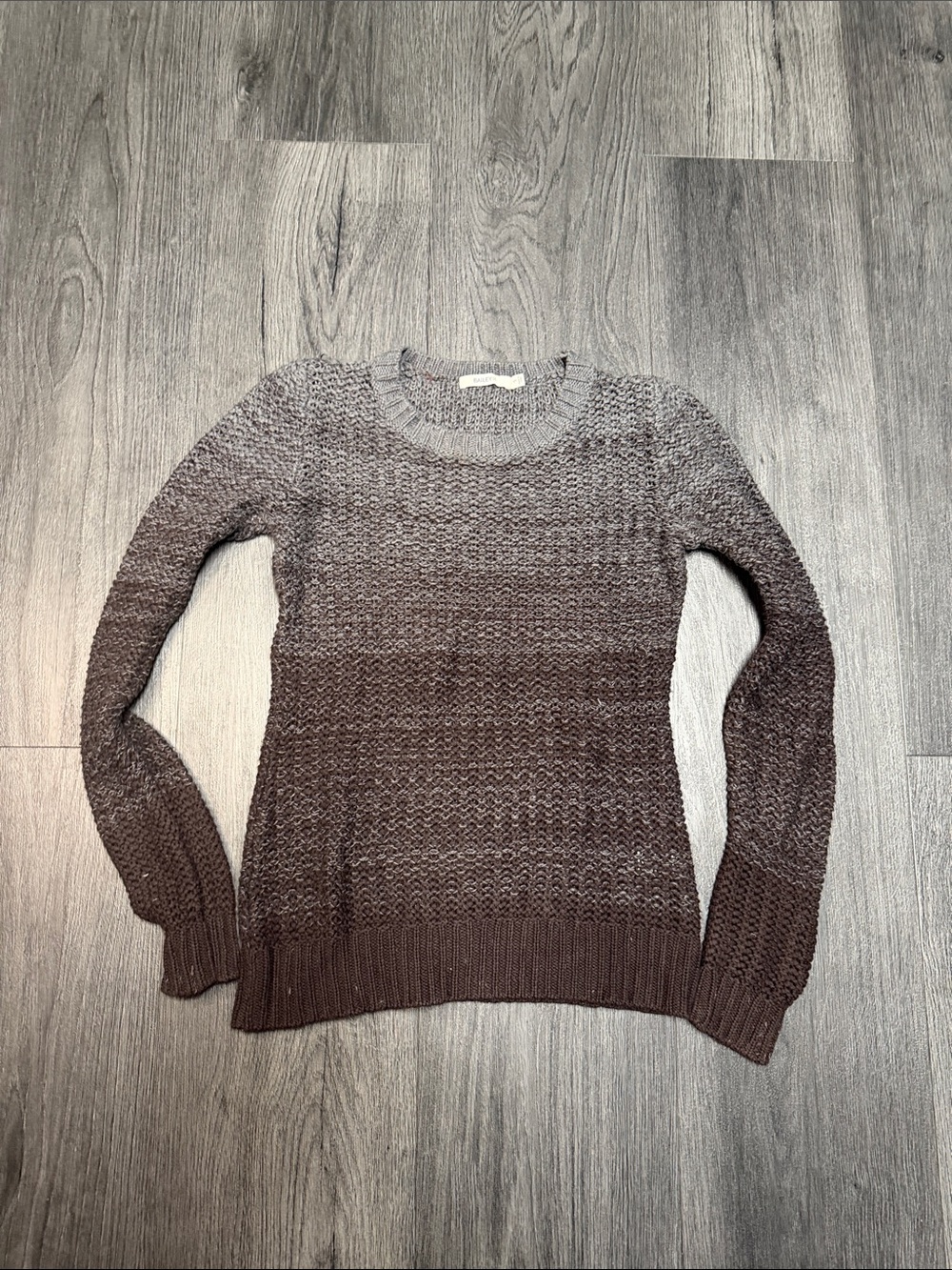 Bailey 44 Gradient Crewneck Sweater in Brown and Taupe